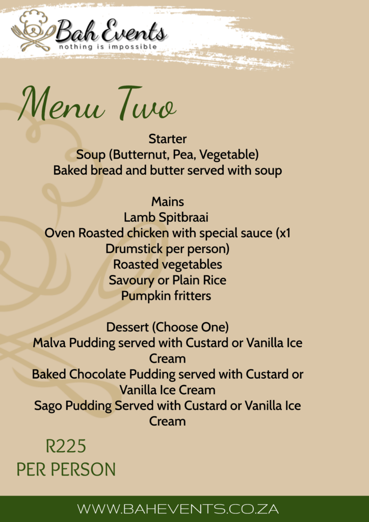 Menu 2 2026